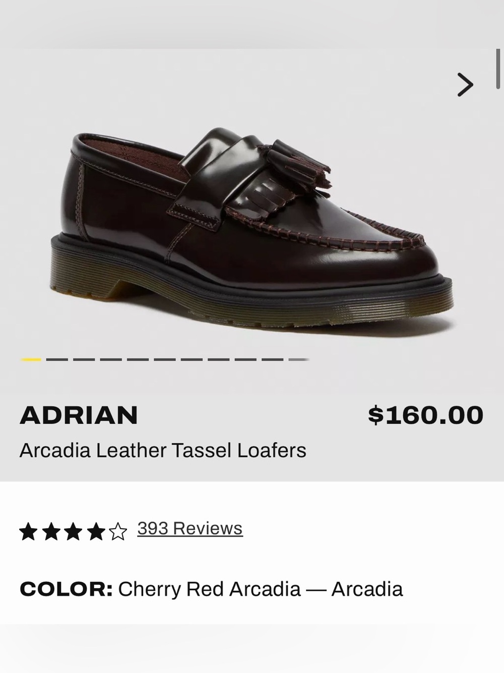 Doc Martens Adrian loafer. Cherry